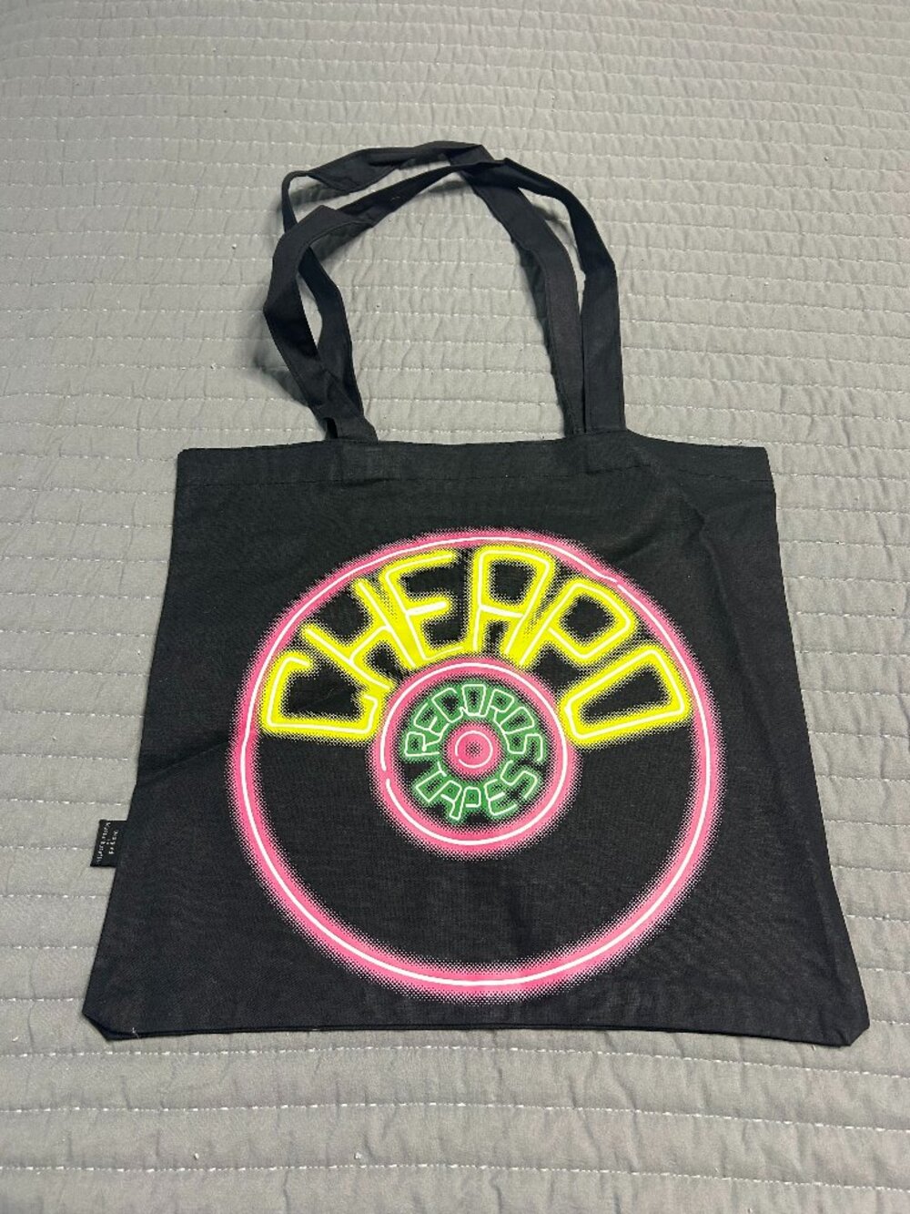 record store tote bag
